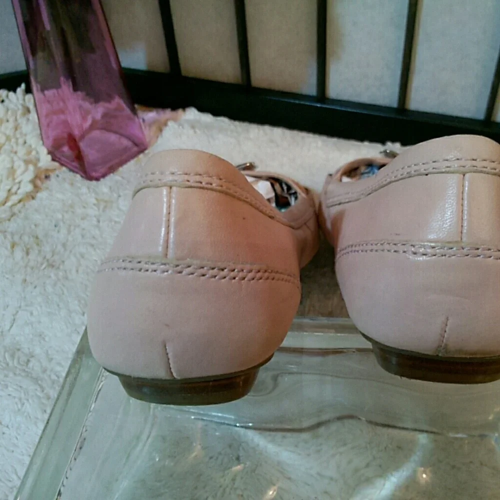 BCBGirls pink leather loafers